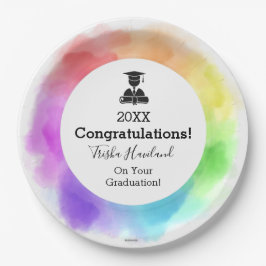 紙プレート卒業式ウォーターカラールックHAMbyWG ペーパープレート