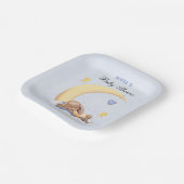 紙プレート可愛い眠る豪華なバニー。 ペーパープレート (傾斜あり)