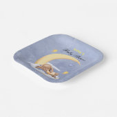 紙プレート可愛い眠る豪華なバニー。 ペーパープレート (傾斜あり)