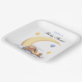 紙プレート可愛い眠る豪華なバニー。 ペーパープレート (傾斜あり)