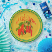 紙プレート唐辛子マスタード背景 ペーパープレート (パーティー)