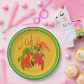 紙プレート唐辛子マスタード背景 ペーパープレート (パーティー)