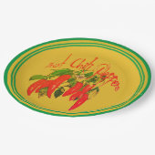 紙プレート唐辛子マスタード背景 ペーパープレート (アングル)