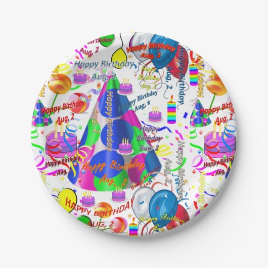 紙プレート威厳がある、2誕生日 ペーパープレート (正面)