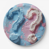 紙プレート性別パーティー少年または少女を表示 ペーパープレート (正面)