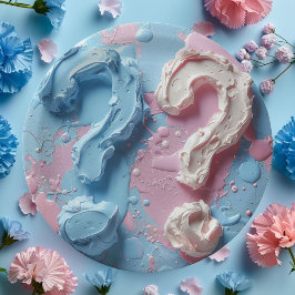 紙プレート性別パーティー少年または少女を表示 ペーパープレート