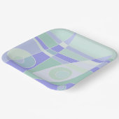 紙プレート抽象芸術サーフィンパステルパープルグリーン ペーパープレート (傾斜あり)