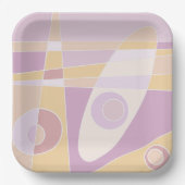 紙プレート抽象芸術サーフィン桃 ペーパープレート (正面)