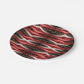 紙プレート抽象芸術赤白黒 ペーパープレート (アングル)