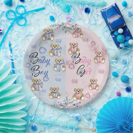 紙プレート数量9 "性別によるパーティーの表示 ペーパープレート (パーティー)