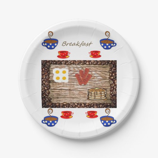 紙プレート朝食 ペーパープレート (正面)