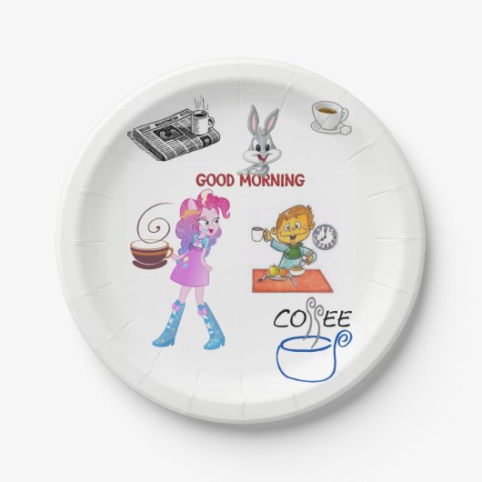 紙プレート朝食 ペーパープレート (正面)