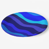 紙プレート波青 ペーパープレート (アングル)