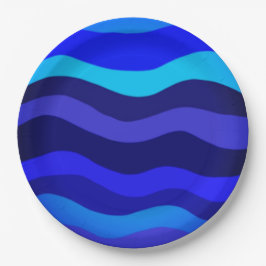 紙プレート波青 ペーパープレート