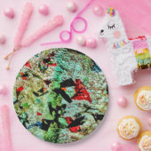 紙プレート白抽象芸術質感地球に優し ペーパープレート (パーティー)