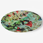 紙プレート白抽象芸術質感地球に優し ペーパープレート (アングル)