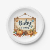 紙プレート素朴秋ベビーシャワープレート ペーパープレート (正面)