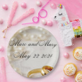 紙プレート結婚のカスタマイズ ペーパープレート (パーティー)