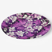 紙プレート結婚フローラ/シャワー ペーパープレート (アングル)