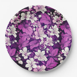 紙プレート結婚フローラ/シャワー ペーパープレート