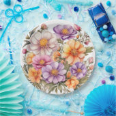 紙プレート結婚フローラ/シャワー ペーパープレート (パーティー)