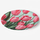 紙プレート結婚フローラ/シャワー ペーパープレート (アングル)