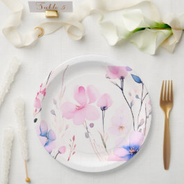 紙プレート結婚フローラ/シャワー ペーパープレート