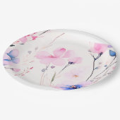 紙プレート結婚フローラ/シャワー ペーパープレート (アングル)