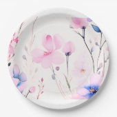 紙プレート結婚フローラ/シャワー ペーパープレート (正面)