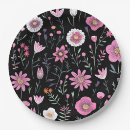 紙プレート結婚フローラ/シャワー ペーパープレート