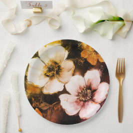 紙プレート結婚フローラ/シャワー ペーパープレート