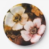 紙プレート結婚フローラ/シャワー ペーパープレート (正面)