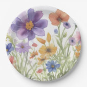 紙プレート結婚フローラ/シャワー ペーパープレート (正面)