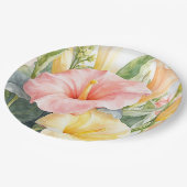 紙プレート結婚フローラ/シャワー ペーパープレート (アングル)