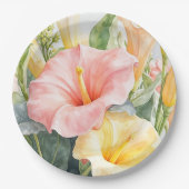 紙プレート結婚フローラ/シャワー ペーパープレート (正面)