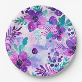 紙プレート結婚フローラ/シャワー ペーパープレート