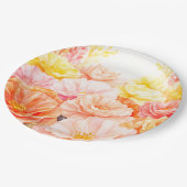 紙プレート結婚フローラ/シャワー ペーパープレート (アングル)