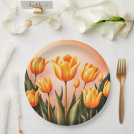 紙プレート結婚フローラ/シャワー ペーパープレート