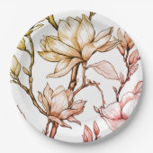 紙プレート結婚フローラ/シャワー ペーパープレート (正面)