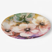 紙プレート結婚フローラ/シャワー ペーパープレート (アングル)