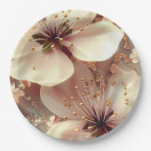 紙プレート結婚フローラ/シャワー ペーパープレート (正面)
