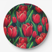 紙プレート結婚フローラ/シャワー ペーパープレート (正面)