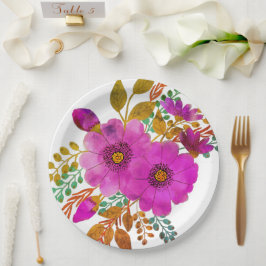 紙プレート結婚/シャワーフローラ ペーパープレート