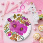 紙プレート結婚/シャワーフローラ ペーパープレート (パーティー)