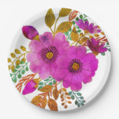 紙プレート結婚/シャワーフローラ ペーパープレート (正面)