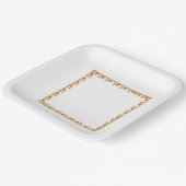 紙プレート縁ど-オブ黄金の角の鉄離れ製品 ペーパープレート (傾斜あり)