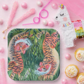 紙プレート虎 ペーパープレート (パーティー)