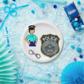紙プレート警察女性 ペーパープレート (パーティー)