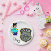 紙プレート警察女性 ペーパープレート (パーティー)