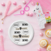 紙プレート赤いハートラブXoxo ペーパープレート (パーティー)